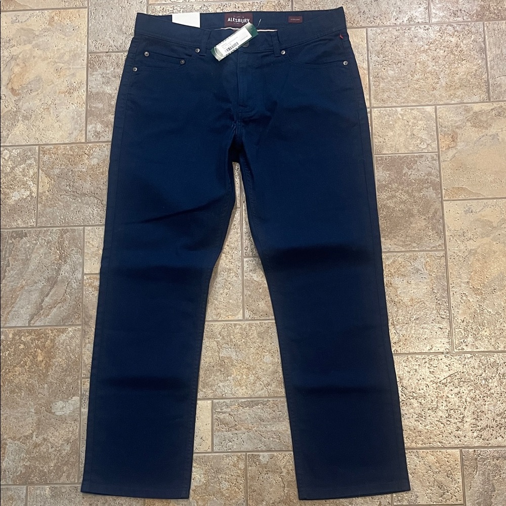 Alesbury Men's Dark Blue Straight Jeans